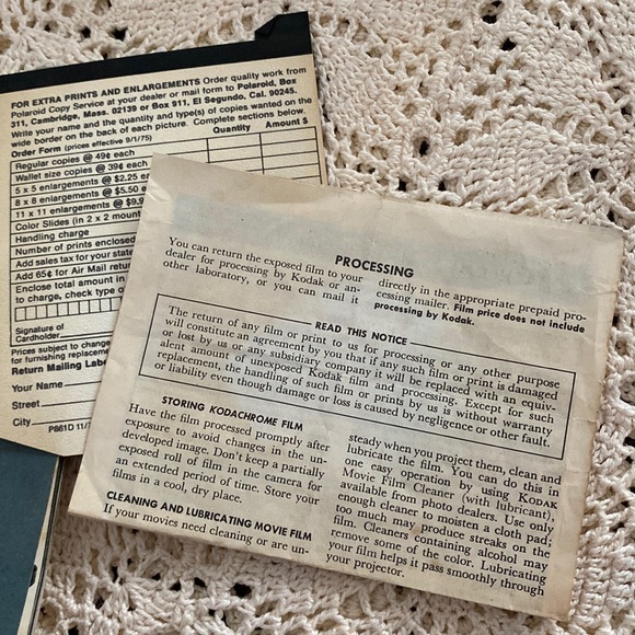 Polaroid pronto land camera user manual paper Ephemera 1975 vintage - Picture 4 of 4